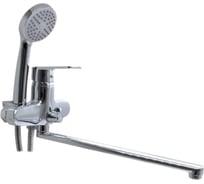 Смеситель для ванны DORON DВ 2129-35L, шаровый, хром, излив 350 мм, лейка 1 режим 012754