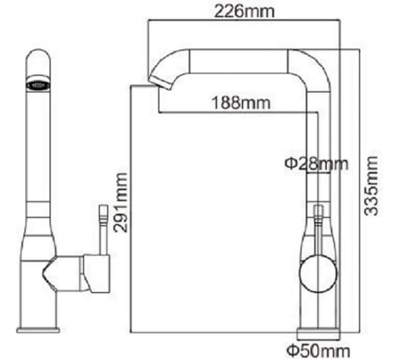 Смеситель для кухни Gerhans терракот HU01K4698-23