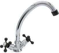 Смеситель для кухни DORON DС 1714B-N, 1/2 керамика, черный, излив стандартный, п/г 012038