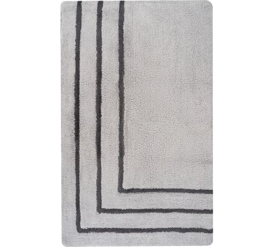 Коврик для ванной комнаты FORA хлопковый, серый, 60x100 см TWISTER BLACK FOR-TWR60-100BL