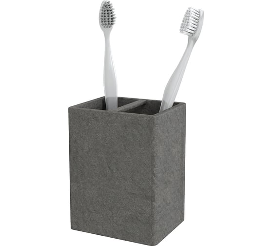 Настольный стакан для зубных щеток FORA STONE BLACK FOR-STN042BL