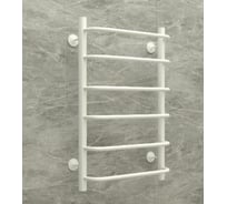 Полотенцесушитель стальной ТЕРМОДИЗАЙН N Steel, лесенка, W=500, H=1000, 10 перекладин, 1/2в.р. бел.бархат TDNSt004WV