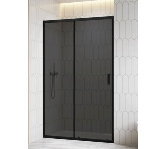Душевая дверь RGW 150*195 CL-13-B черный/тонированное(серое) стекло 6 мм 06091315-34