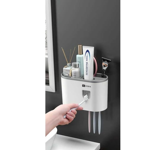 Набор для ванной комнаты BIONIK BK301 GRAY