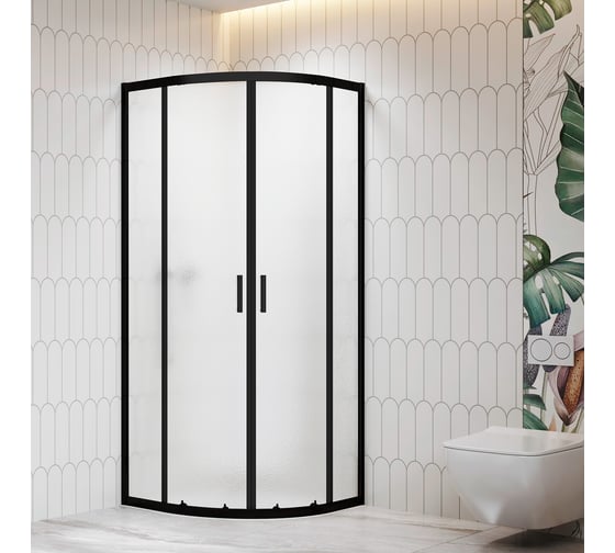 Душевой уголок RGW 90*90*195 CL-56-B Полукруг/Чёрный/Cora/6 мм 06095699-44 1