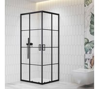 Душевой уголок RGW 80*80*195 PA-34-B Квадрат/Чёрный/Прозрачное(Принт)/6 мм 06083488-84