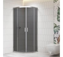 Душевой уголок RGW 80*80*195 CL-56 Полукруг/Хром/Тонированное(серое)/6 мм 06095688-31