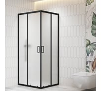 Душевой уголок RGW 80*80*195 CL-36-B Квадрат/Чёрный/Cora/6 мм 06093688-44