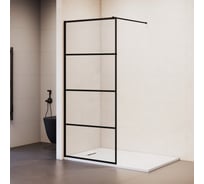 Душевая перегородка RGW 80*200 WA-019-B Чёрный/Прозрачное(Принт)/8 мм 351001980-84