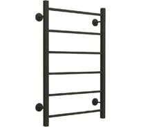 Полотенцесушитель стальной ТЕРМОДИЗАЙН Q Steel, лесенка, W=500, H=800, 7 перекладин, 1/2в.р., черный бархат TDQSt003BV