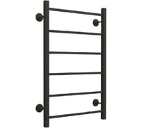 Полотенцесушитель стальной ТЕРМОДИЗАЙН Q Steel, лесенка, W=500, H=500, 6 перекладин, 1/2в.р., графит TDQSt001G