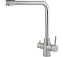 Смеситель для кухни одноручковый AQUEDUC 345332 высокий излив, с переключателем фильтра для питьевой воды, нерж. сталь /20 ЭК000145332