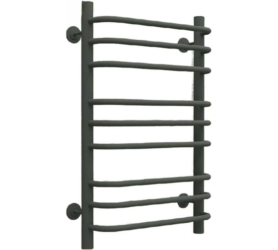 Полотенцесушитель стальной ТЕРМОДИЗАЙНC Steel, лесенка, W=500, H=1200, 18 перекладин, 1/2в.р. черный бархат TDCSt005BV