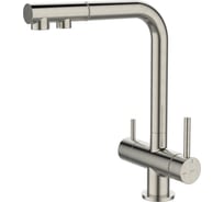 Смеситель для кухни IDDIS с выдвижным изливом и каналом для фильтра, сатин, Umbra, UMBBNPFi05