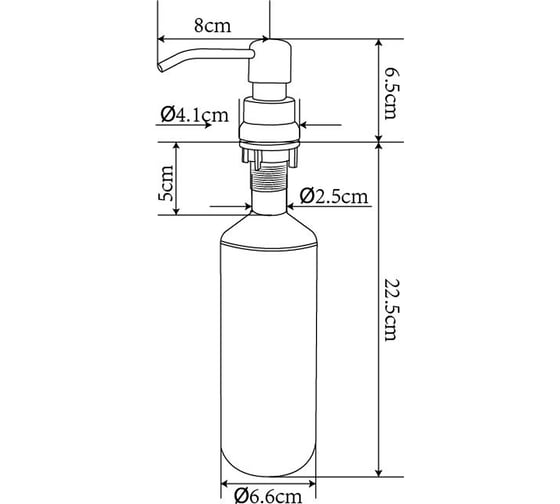 Встраиваемый диспенсер для жидкого мыла SHIMIZU LL-SY005K-500