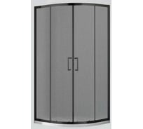 Душевое ограждение SANTREK AQUA Lea-R-1000-G-Matt Black 1000х1000х1850 Радиус стекло Грейп 5 мм, профиль чёрный 332304