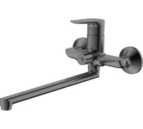 Смеситель для ванны Golden Fox City с длинным поворотным изливом шар. 12335 латунь, оружейная сталь 12335-FOX