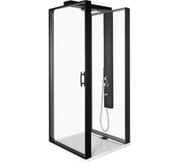 Душевой уголок Vitra Zest 90x90, дв, L-стена, черный, правосторонний 56930023000