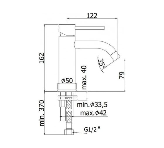 Смеситель для раковины Paffoni LIGHT медовое золото LIG071HG 00227602