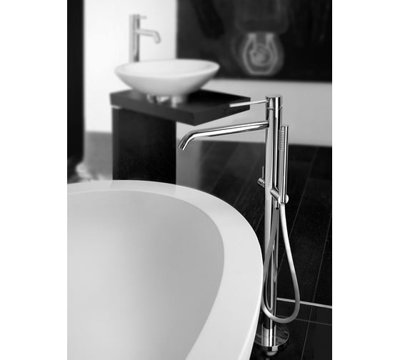 Напольный смеситель для ванны Paffoni LIGHT с душем, хром LIG032CR 00227599