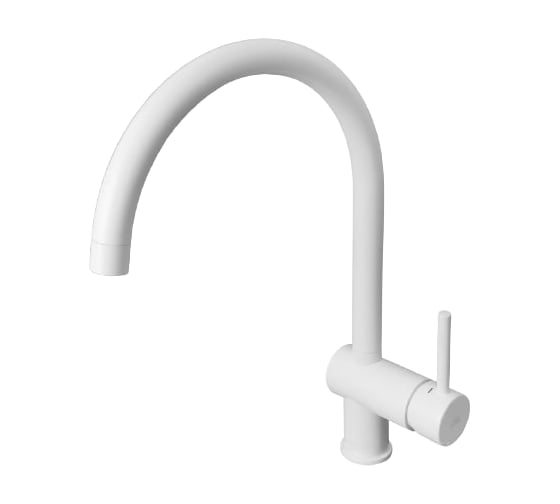 Смеситель для мойки Paffoni LIGHT с поворотным изливом, белый матовый LIG280BO 00267114 1