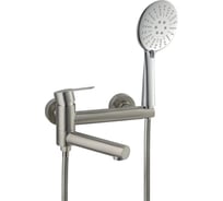 Смеситель для ванны AQUEDUC 345716 одноручков. излив 15 см нержав. сталь /10 ЭК000145716