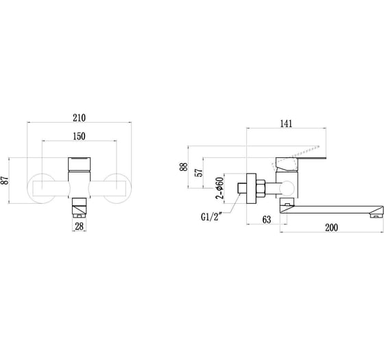 Смеситель для ванны Fmark FS8207Q