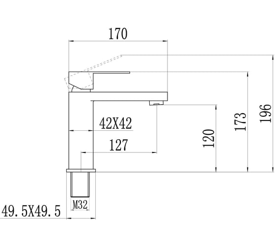 Смеситель для раковины Fmark FS8701C