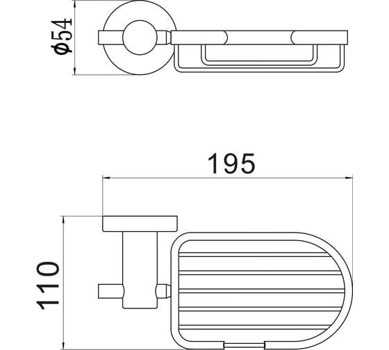 Мыльница решетка настенная Savol S-005632Q