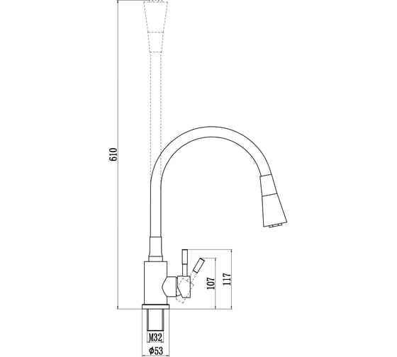 Смеситель для кухни Savol S-3002CM-07
