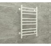 Полотенцесушитель стальной ТЕРМОДИЗАЙН V Steel, лесенка, W=500, H=800, 12 перекладин, 1/2в.р. белый бархат TDVSt003WV