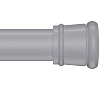 Карниз для ванной комнаты IDDIS 110-200 см, серый SRC0120i14