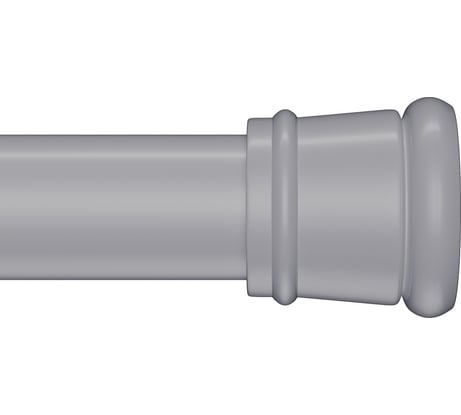 Карниз для ванной комнаты IDDIS 110-200 см, серый SRC0120i14