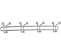 Планка Аквадекор 4 крючка, 35.5 см, пластик, хром ATW-H5244