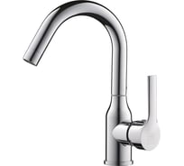 Смеситель для умывальника одноручковый AQUEDUC 345728 нержав. сталь, поворотный излив на 360 хром /10 ЭК000145728