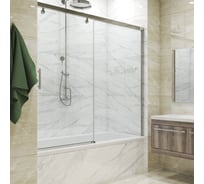 Шторка на ванну GuteWetter GWMPSLPR862 150x160 см, цвет фурнитуры хром блестящий, цвет стекла бесцветный, стекло закаленное 8 мм / 6 мм, открывание двери левое / правое 4698033075001