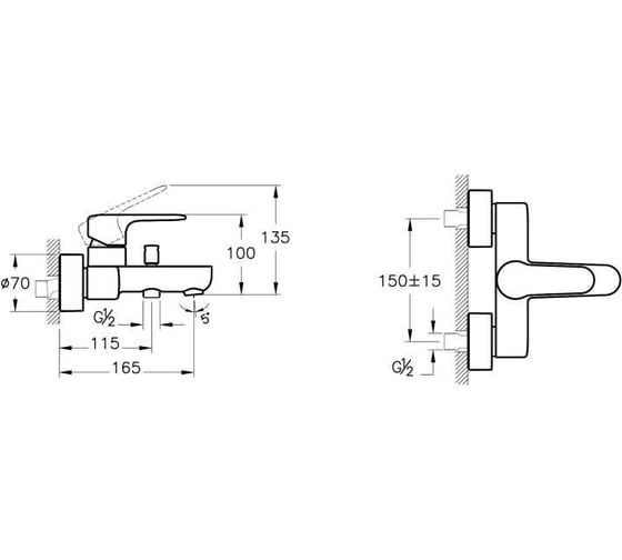Смеситель для ванны Vitra Root Round никель A4272534EXP