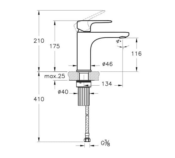 Смеситель для раковины Vitra Root Round никель A4270634EXP