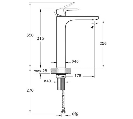 Смеситель для чаши Vitra Root Round никель A4270734EXP