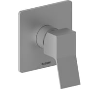 Смеситель, однорычажный, встраиваемый, настенный Aki внешняя часть, цвет Brushed Nickel Bossini Z00739.094