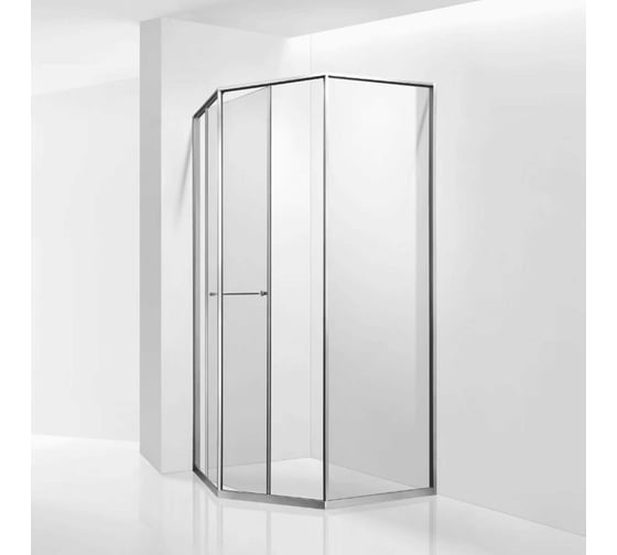 Душевой уголок RGW 100*100*200 SV-82 L трапеция, хром, прозрачное стекло 8 мм 33328200-11L