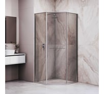Душевой уголок RGW 100*100*200 SV-82 L трапеция, хром, тонированное(серое) стекло 8 мм 33328200-31L