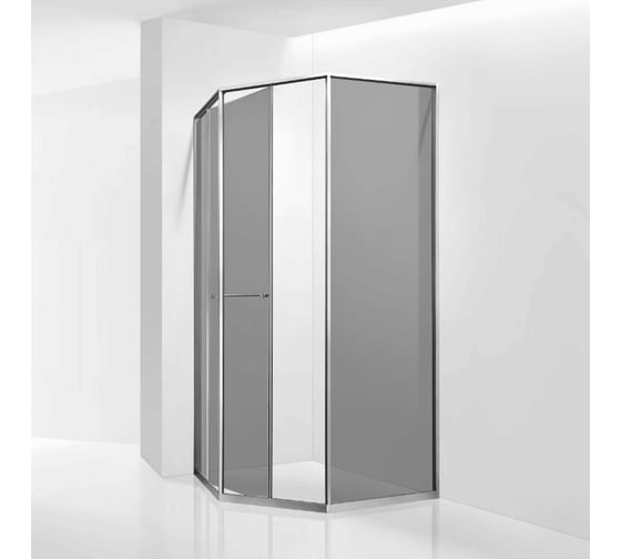 Душевой уголок RGW 100*100*200 SV-82 L трапеция, хром, тонированное(серое) стекло 8 мм 33328200-31L