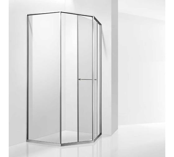 Душевой уголок RGW 100*100*200 SV-82 R трапеция, хром, прозрачное стекло8 мм 33328200-11R
