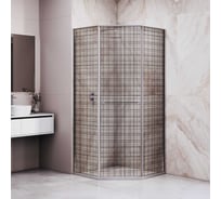 Душевой уголок RGW 100*100*200 SV-82 R трапеция, хром, черная вуаль 8 триплекс 33328200-241R