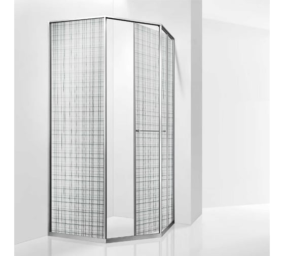 Душевой уголок RGW 100*100*200 SV-82 R трапеция, хром, черная вуаль 8 триплекс 33328200-241R