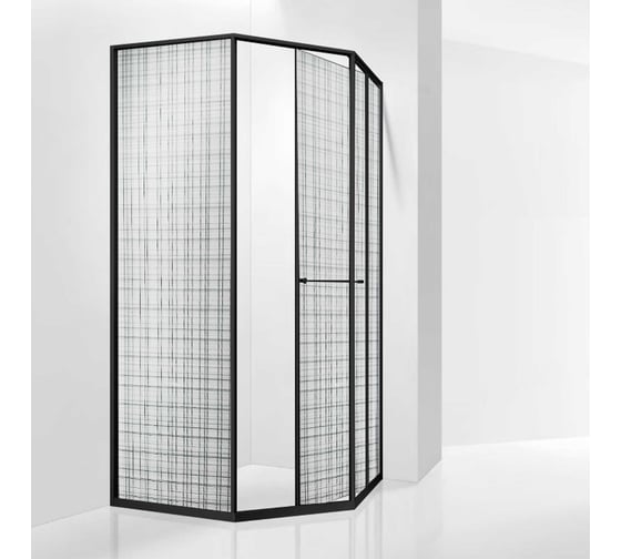 Душевой уголок RGW 100*100*200 SV-82-B R трапеция, черный, черная вуаль 8 триплекс 33328200-244R