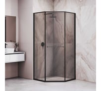 Душевой уголок RGW 100*100*200 SV-82-B L трапеция, черный, тонированное(серое) стекло8 мм 33328200-34L