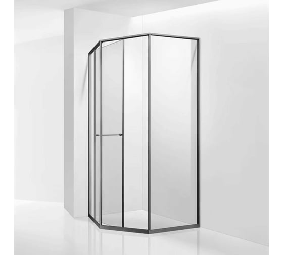 Душевой уголок RGW 100*100*200 SV-82-Gr L трапеция/Серый/Прозрачное/8 мм 33328200-110L