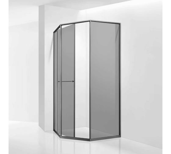 Душевой уголок RGW 100*100*200 SV-82-Gr L трапеция/Серый/Тонированное(серое)/8 мм 33328200-310L